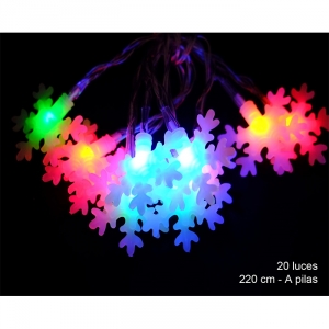 20 LUCES LED FLASH ESTRELLA MULTICOLOR