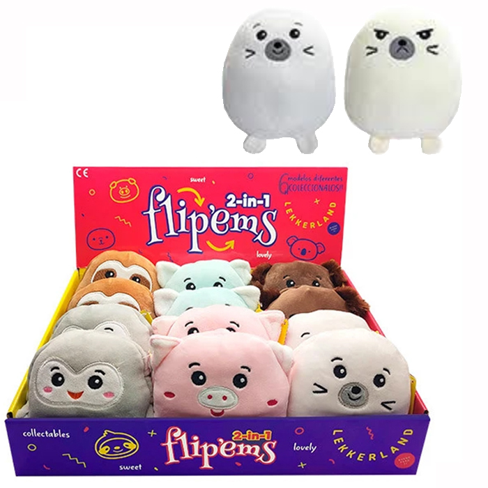PELUCHE ANIMALES FUNNY FLIP'EMS, 2 IN 1
